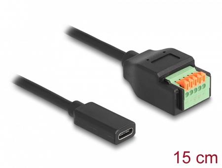 Delock USB 2.0 adaptér kabelu ze zásuvkového