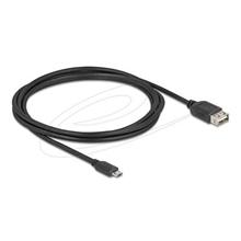 Delock USB 2.0 kabel EASY USB typu Micro-B samec na EASY USB typu A samice 2 m, černý