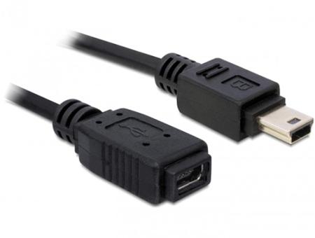 Delock USB 2.0 kabel, prodlužující mini-B 5-pin