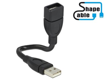 Delock USB 2.0 kabel samec > A samice ShapeCable