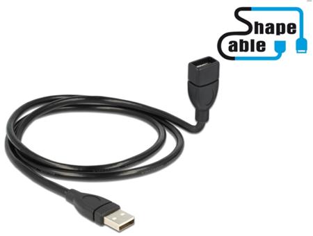 Delock USB 2.0 kabel samec > A samice ShapeCable