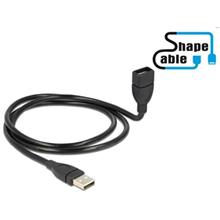 Delock USB 2.0 kabel samec > A samice ShapeCable 1m