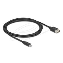 Delock USB 2.0 kabel USB Type-C samec na EASY USB Type-A samice 2 m, černý