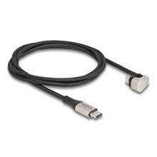 Delock USB 2.0 Kabel USB Type-C™ ze zástrčky na zástrčku, 180°, pravoúhlá 1 m PD 3.0 60 W