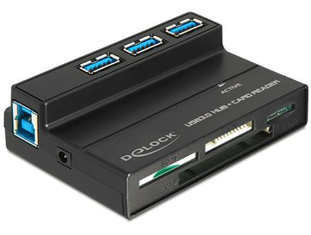 Delock USB 3.0 čtečka karet All in 1 + 3-portový