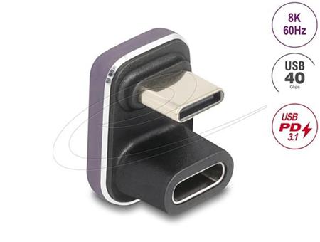 Delock USB-C adaptér 180° úhel 40 Gb/s PD 3.1 240