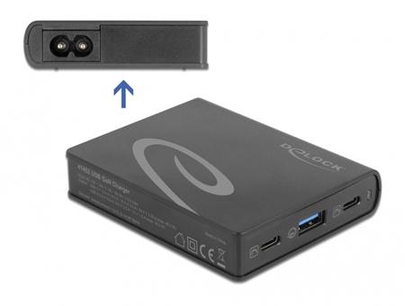 Delock USB nabíječka GaN, 2 x USB Type-C™ PD 3.0