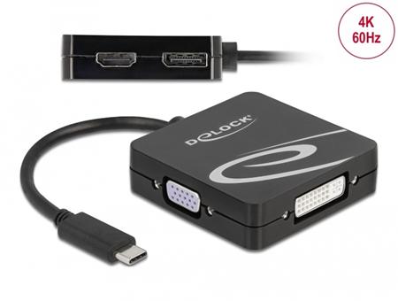 Delock USB Type-C™ adaptér pro monitor VGA, DVI,