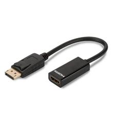 Digitus DisplayPort adapter cable, DP - HDMI type A M/F, 0.15m,w/interlock, DP 1.1a compatible, CE, bl