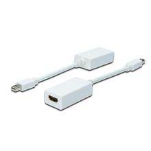 Digitus DisplayPort adapter cable, mini DP - HDMI type A M/F, 0.15m, DP 1.1a compatible, CE, wh