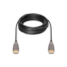 Digitus DisplayPort AOC hybrid-fiber connection cable M/M, 10m, UHD 8K@60Hz, CE, gold, bl