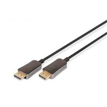 Digitus DisplayPort AOC hybrid-fiber connection cable M/M, 20m, UHD 8K@60Hz, CE, gold, bl