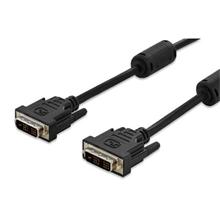 Digitus DVI connection cable, DVI(18+1), 2x ferrit M/M, 2.0m, DVI-D Single Link, bl