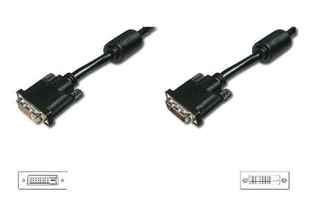Digitus DVI extension cable, DVI(24+1), 2x ferrit