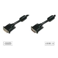 Digitus DVI extension cable, DVI(24+1), 2x ferrit M/F, 10.0m, DVI-D Dual Link, bl
