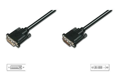 Digitus DVI extension cable, DVI(24+1) M/F,