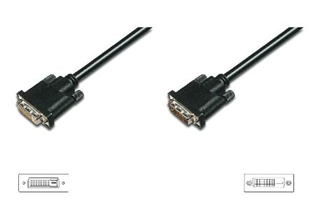 Digitus DVI extension cable, DVI(24+1) M/F, 3.0m,