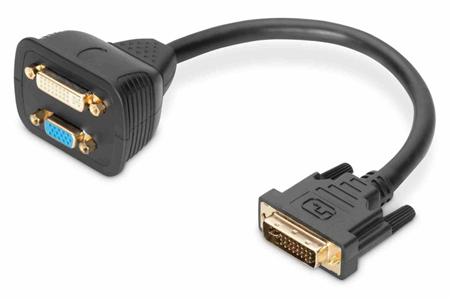 Digitus DVI Splitter, konektor DVI-I (24+5) na