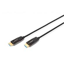 Digitus HDMI AOC hybrid-fiber connection cable, Type A M/M, 15m, UHD 8K@60Hz, CE, gold, bl