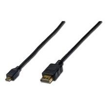 Digitus HDMI/D na HDMI/A připojovací kabel 1m,