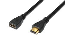 Digitus HDMI High Speed s Ethernetem prodlužovací kabel, typ A, M / F, 3,0 m, HDMI 1.4, UL, bl, zlacené kontakty