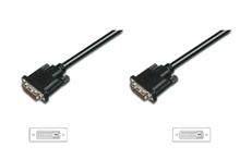 Digitus připojovací kabel DVI-D(18+1), Stíněný, SingleLink, Černý, 2m