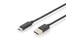 Digitus Připojovací kabel USB typu C, typ C na A M/M, 3,0 m, 3A, 480 MB, verze 2.0, bl