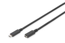 Digitus Prodlužovací kabel USB C na C samec/samice 2m, 3A, 480 MB, verze 2.0, bl