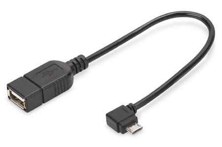 Digitus USB 2.0 adpter cable, OTG, type micro B -