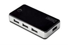 Digitus USB 2.0 hub 7-portů  černý s napájecím zdrojem ( 5V , 3,5A )
