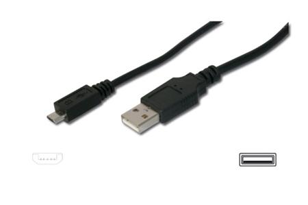 Digitus USB 2.0 kabel USB A samec na USB micro B