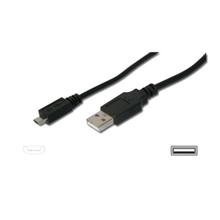 Digitus USB 2.0 kabel USB A samec na USB micro B samec, 2x stíněný, Měď, 3m