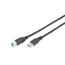 Digitus USB 3.0 connection  cable, type A - B M/M, 1.8m, USB 3.0 conform, UL, bl