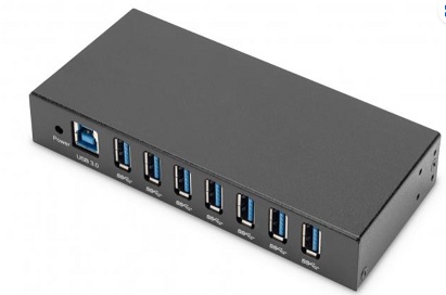 Digitus USB 3.0 HUB, 7 Port, Industrial, Metal