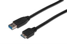 Digitus USB 3.0 kabel, USB A - Micro USB B, M / M, 0,5 m,UL, bl