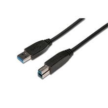 Digitus USB 3.0 propojovací kabel, type A - B  M/M, 1.8m, USB 3.0 conform, UL, bl