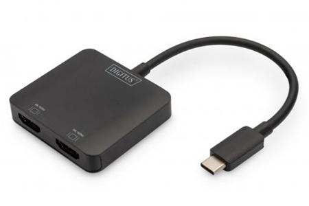 DIGITUS USB-C - 2x HDMI MST Video Hub DP 1.4,