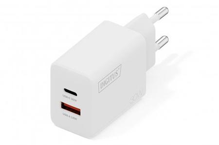 DIGITUS USB Nabíječka GaN 30W, 1x USB-C, 1x