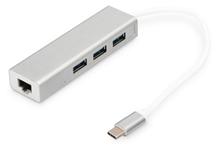 DIGITUS USB Type-C™ 3-Port Hub + Gigabit Ethernet