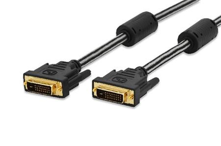 Ednet DVI connection cable, DVI(24+1), 2x ferrit