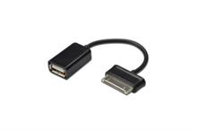 Ednet Samsung OTG adapter cable, Samsung 30pin - USB A, M/F, 0.15m, , USB 2.0 compatible, UL, bl