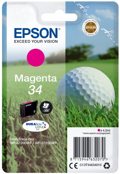 Epson Singlepack Magenta 34 DURABrite Ultra