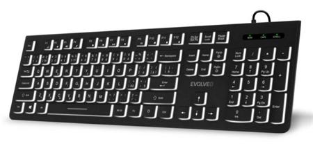 EVOLVEO K1010, tichá klávesnice s bílým