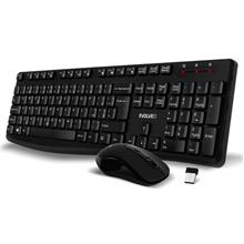 EVOLVEO K1050, bezhlučný set bezdr. klávesnice a myši, CZ+SK, černá