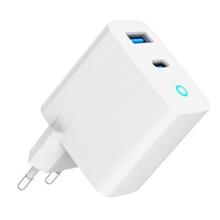 GEMBIRD 2-portová 30W GaN USB rychlonabíječka, LED, bílá