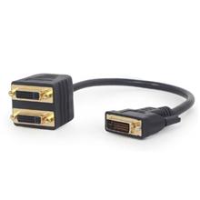GEMBIRD A-DVI-2DVI-01 Adaptér/rozdvojka DVI-D samec na 2× DVI-D samice – 0,3 m, černý