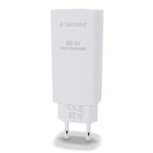 GEMBIRD, Nabíječka USB, 1x USB + 1x USB-C port PD, 65W, černá
