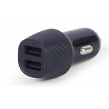 GEMBIRD TA-U2C48A-CAR-01 – 2portová USB nabíječka do auta, 4,8 A, černá