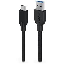 Genius ACC-A2CC-3A, Kabel, USB A / USB-C, USB 3.0, 3A, QC 3.0, opletený, 1,5m, černý