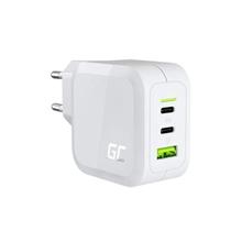 Green Cell bílá 65W GaN GC PowerGan nabíječka do zdi pro notebook, MacBook, telefon, tablet, Nintendo Switch - 2x USB-C